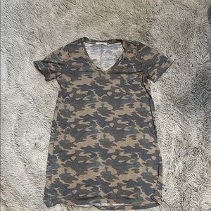 Tresics Camo Print Dress - Gray and Tan